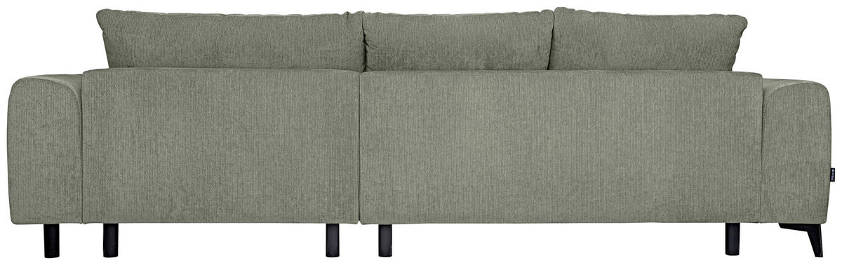 ECKSOFA  in Chenille Mintgrün  279/222 cm  - Schwarz/Mintgrün, KONVENTIONELL, Kunststoff/Textil (279/222cm) - Hom`in