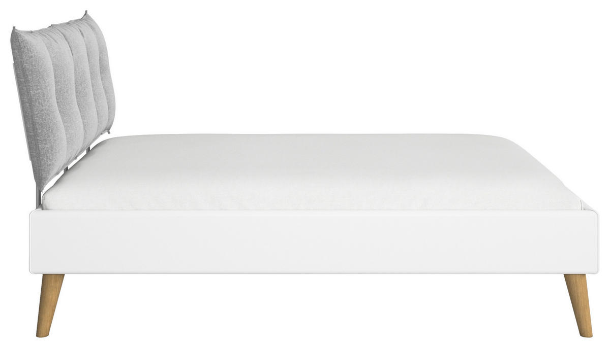 BETT 140/200 cm  in Weiß  - Wildeiche/Weiß, Design, Holz/Holzwerkstoff (140/200cm) - Carryhome