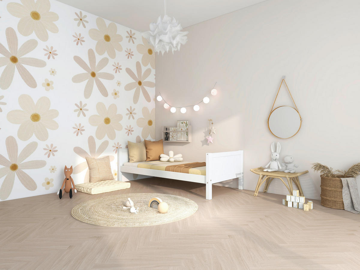 BETT 90/200 cm,  in Weiß, Rollrost  - Weiß, MODERN, Holz (90/200cm) - Chameo