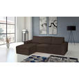 ECKSOFA Braun Chenille  - Schwarz/Braun, KONVENTIONELL, Kunststoff/Textil (168/272cm) - Carryhome