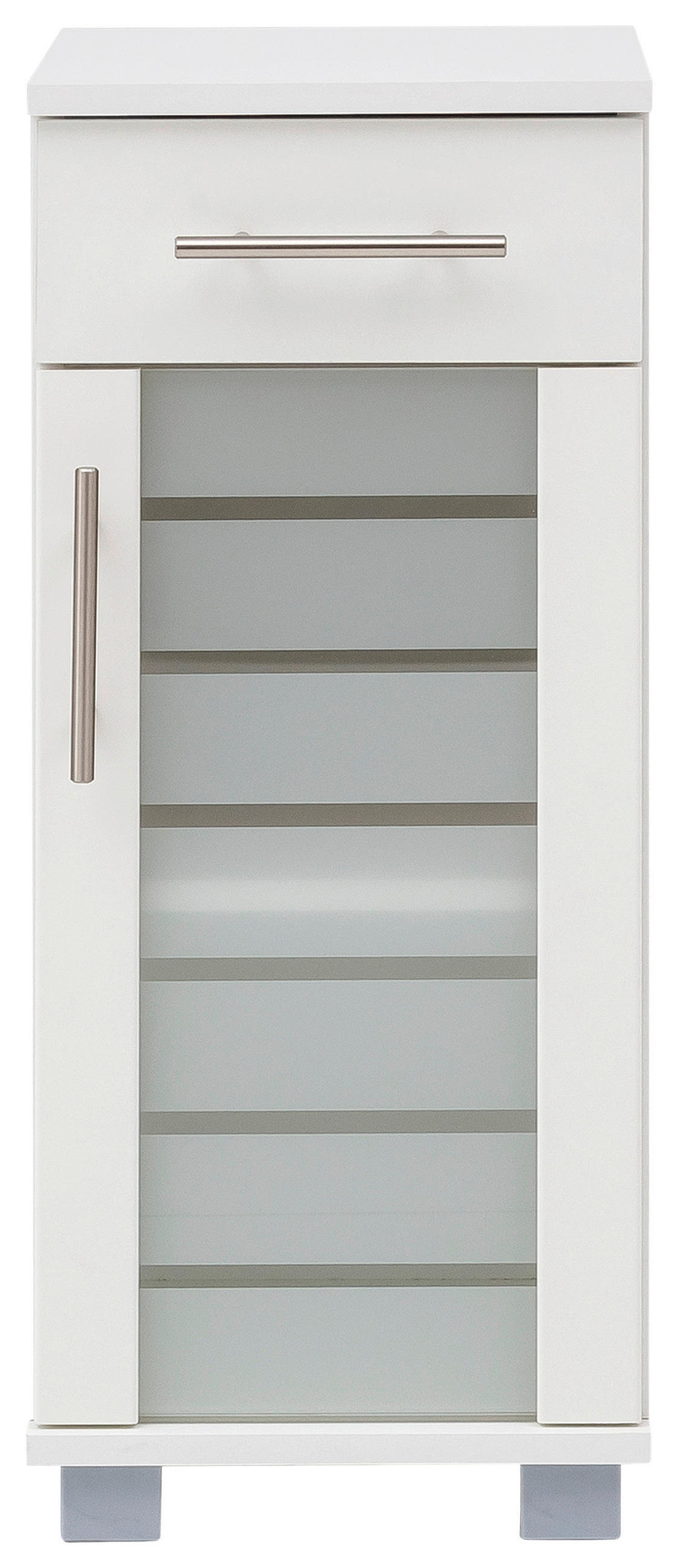 UNTERSCHRANK 30,3/75,3/32,6 cm   - Edelstahlfarben/Silberfarben, MODERN, Glas/Holzwerkstoff (30,3/75,3/32,6cm) - MID.YOU