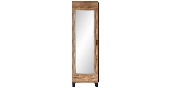 GARDEROBENSCHRANK  in 60/201/38 cm  - Eichefarben/Dunkelgrau, Natur, Holz/Holzwerkstoff (60/201/38cm) - Linea Natura