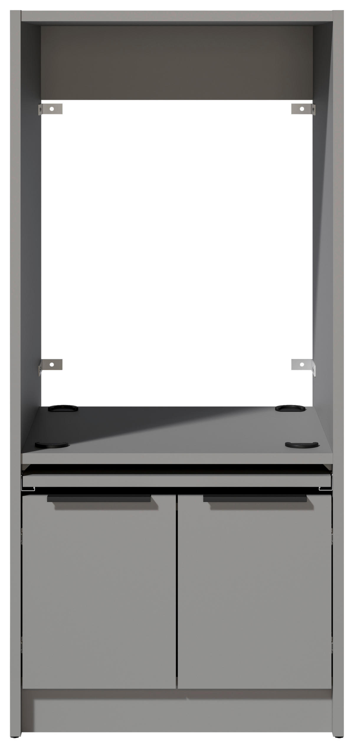 WASCHMASCHINENSCHRANK 70/150/68 cm  in Grau  - Schwarz/Grau, Basics, Holzwerkstoff/Kunststoff (70/150/68cm) - MID.YOU
