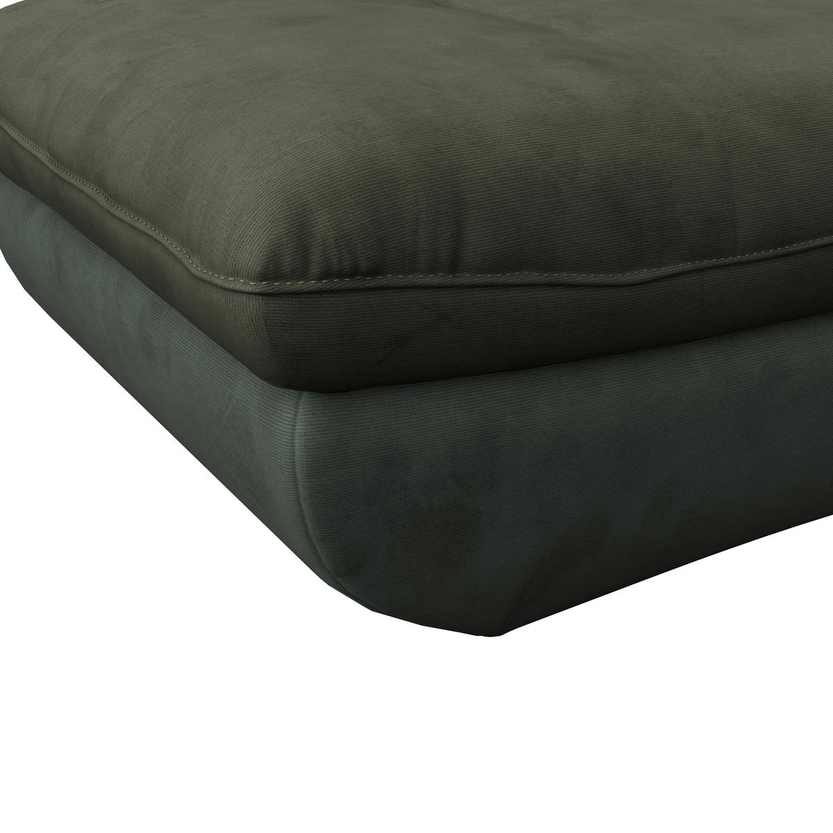 HOCKER Webstoff Dunkelgrün, Hellgrün  - Dunkelgrün/Schwarz, MODERN, Kunststoff/Textil (107/75cm) - MID.YOU