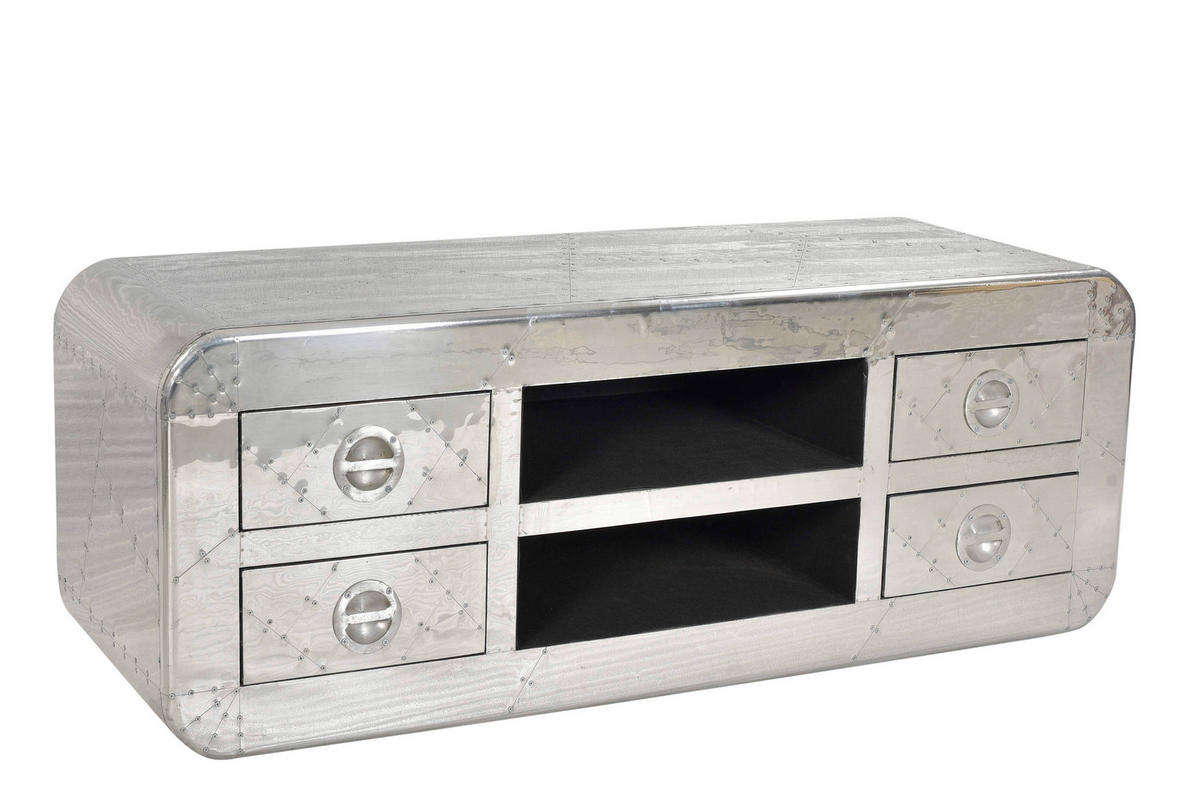 LOWBOARD  140/50/45 cm 4 Schublade(n)  - Silberfarben, Design, Holz/Holzwerkstoff (140/50/45cm) - MID.YOU