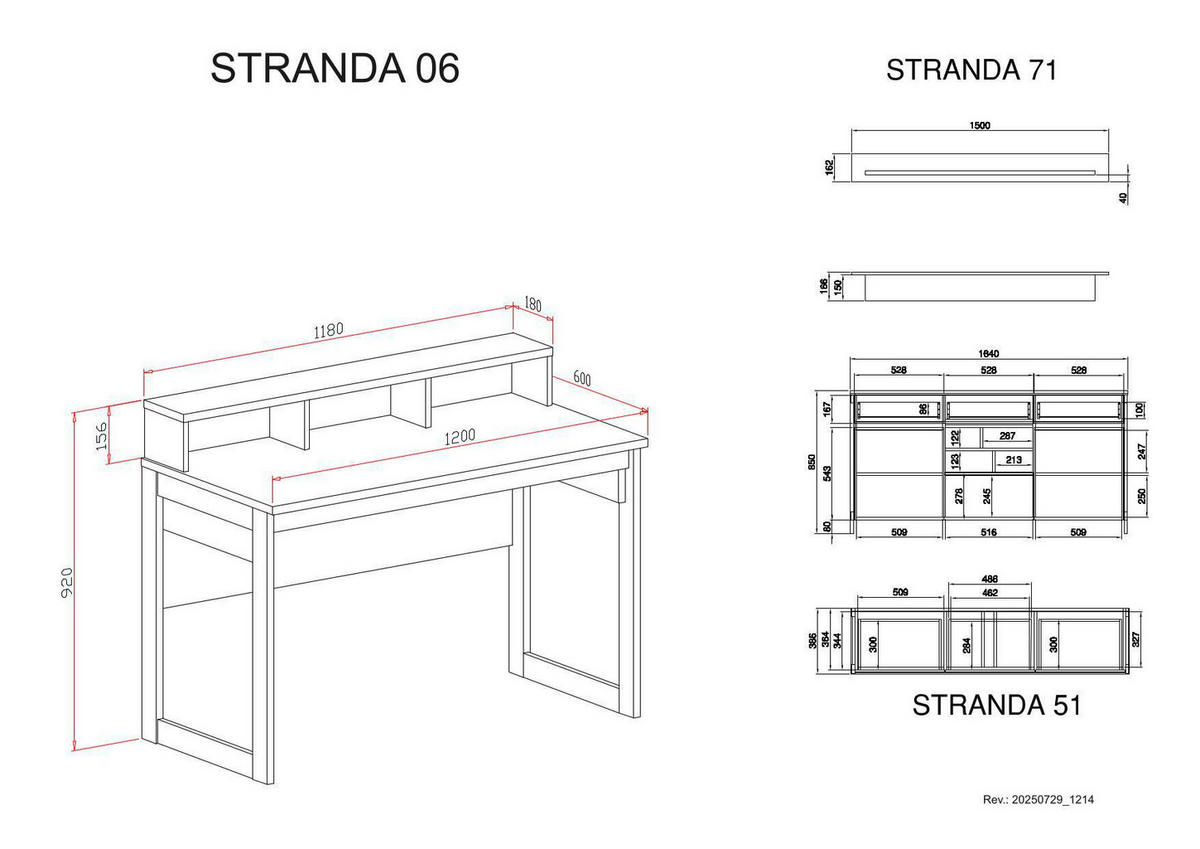 BÜRO erweiterbar, Typenauswahl Eukalyptusholzfarben - Eukalyptusholzfarben, Design, Holzwerkstoff - MID.YOU