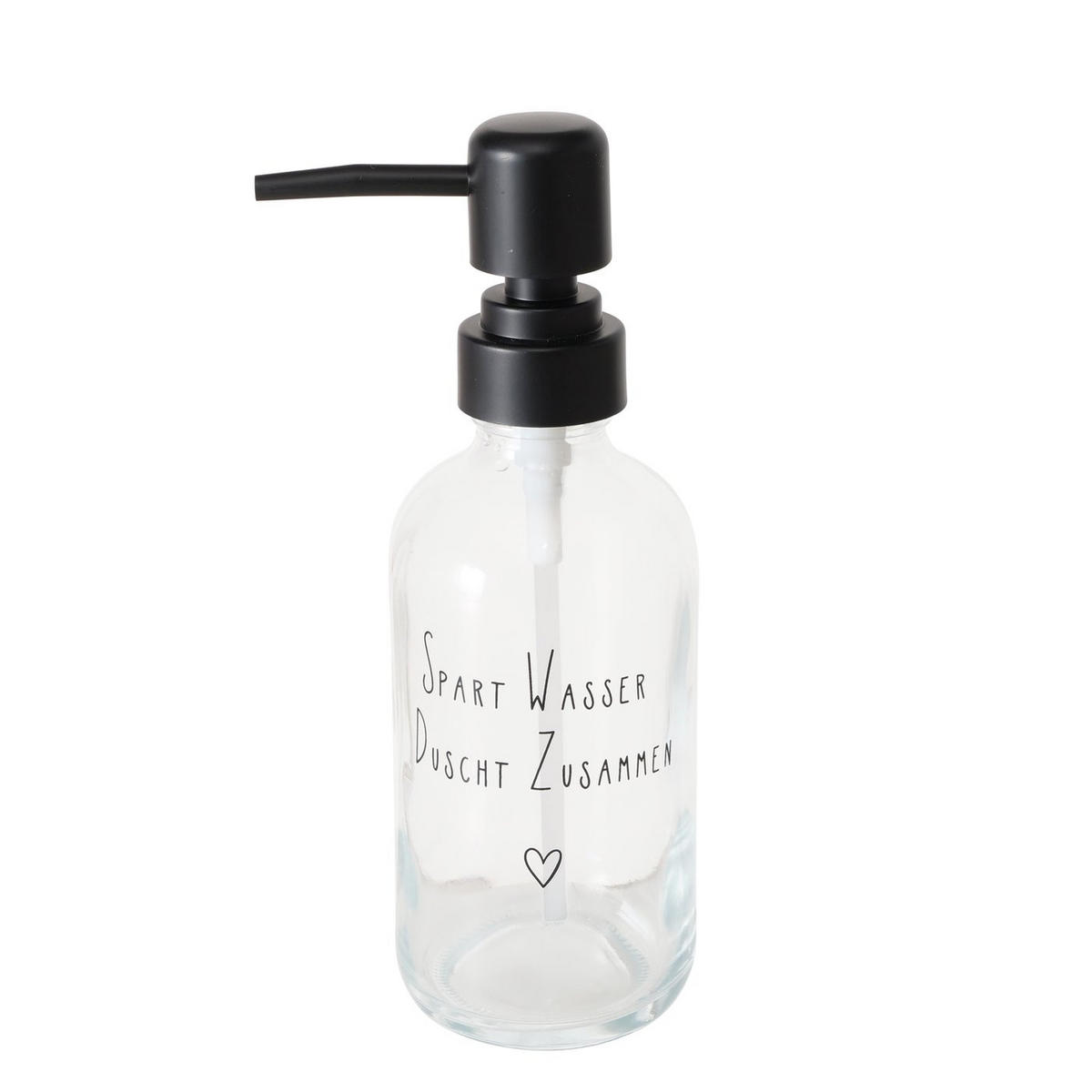 SEIFENSPENDER Kunststoff, Glas  - Transparent/Schwarz, Basics, Glas/Kunststoff (9/6/19cm)