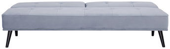 SCHLAFSOFA in Samt Hellblau  - Schwarz/Hellblau, Trend, Holz/Textil (191/81/81cm) - Ti'me
