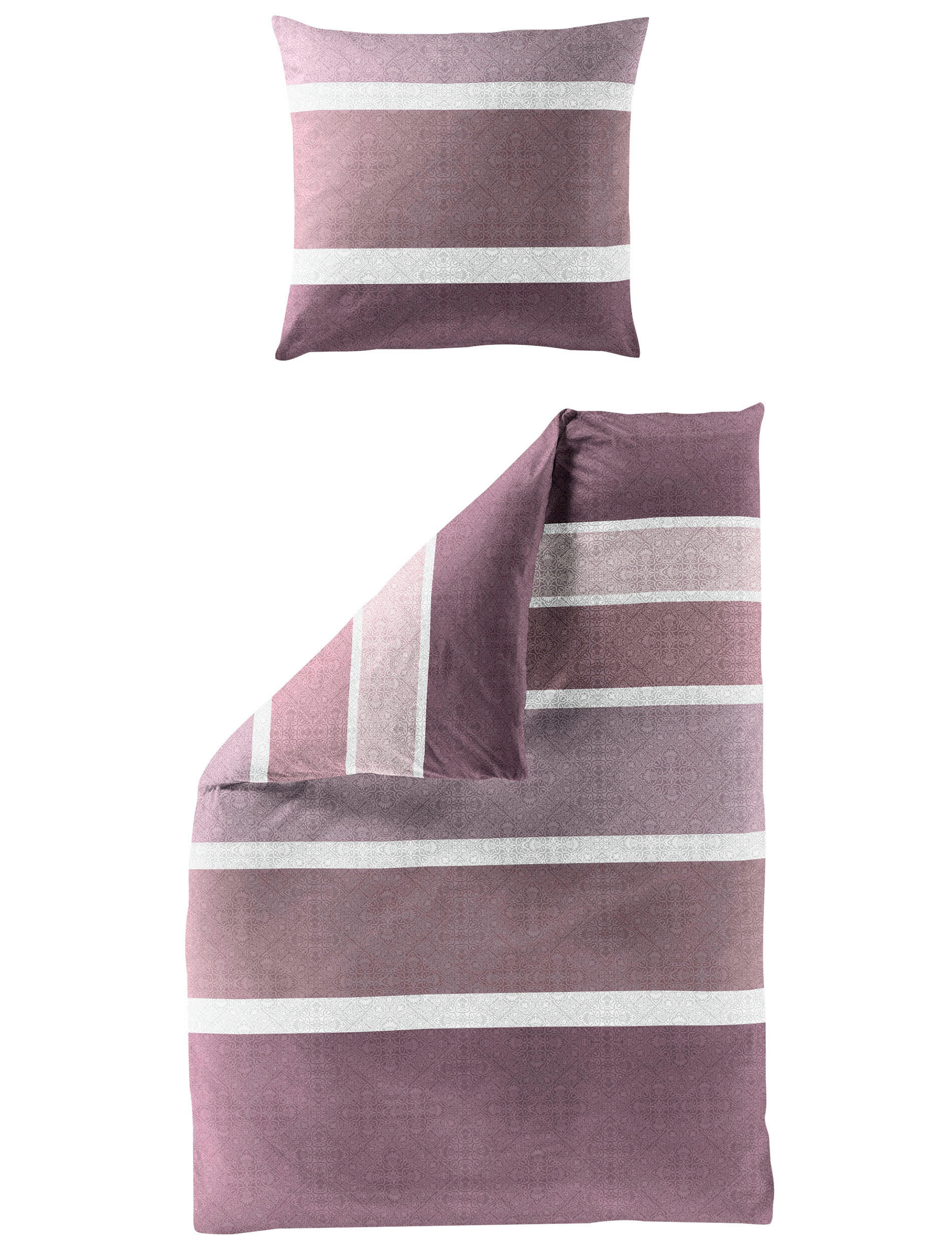 BETTWÄSCHE 2-teilig Makosatin 155/220 cm  - Rot, Design, Textil (155/220cm) - Bierbaum