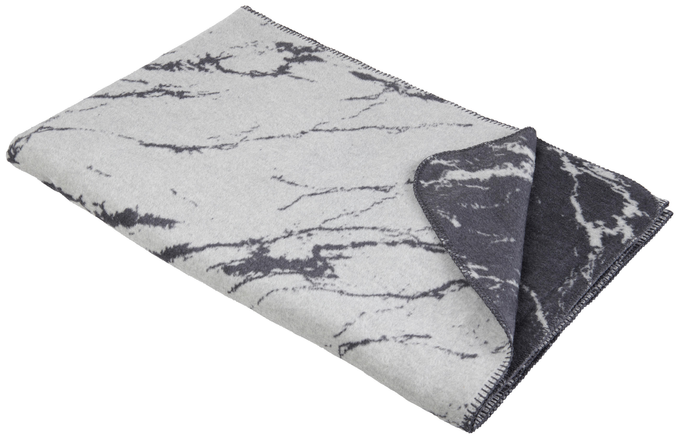 PLÉD 220/240 cm  - ezüst/antracit, Basics, textil (220/240cm) - Novel