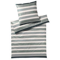 POVLEČENÍ, makosatén, šedá, zelená, 155/220 cm  - šedá/zelená, Basics, textil (155/220cm) - Yes for bed