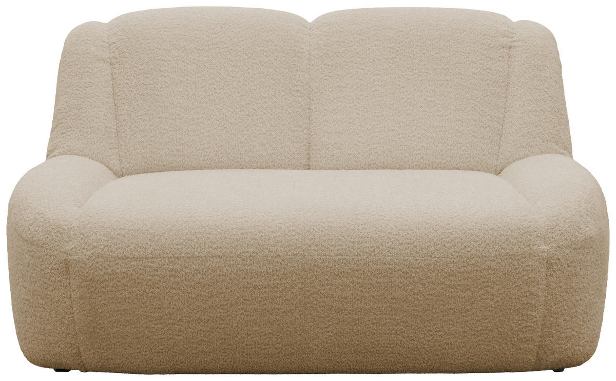 2-SITZER-SOFA 100 034 Chenille Taupe  - Taupe/Creme, MODERN, Kunststoff/Textil (147/82/93cm) - Livetastic