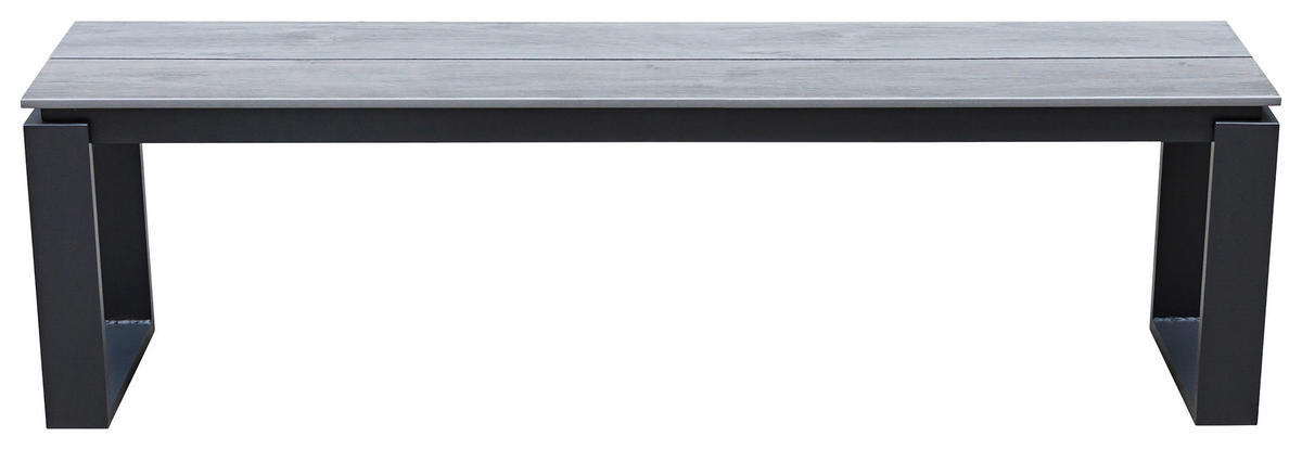 VRTNA KLOP  aluminij  - črna/siva, Moderno, kovina/umetna masa (160/44/36cm) - Ambia Garden