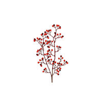 KUNSTBLUME - Bordeaux/Braun, Basics, Kunststoff (51cm)