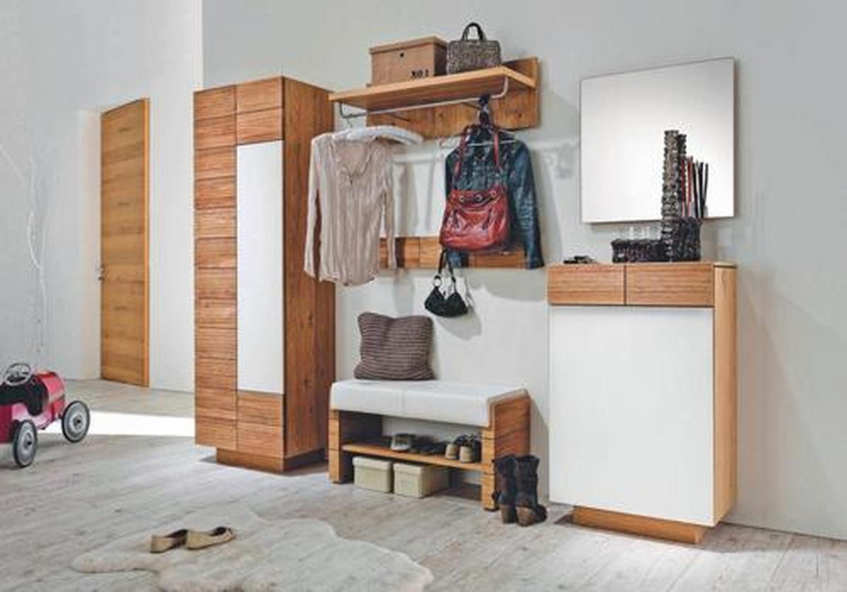 GARDEROBENLEISTE  in Wildeiche massiv Eichefarben  - Eichefarben, Design, Holz (96/15,6/5,2cm) - Voglauer