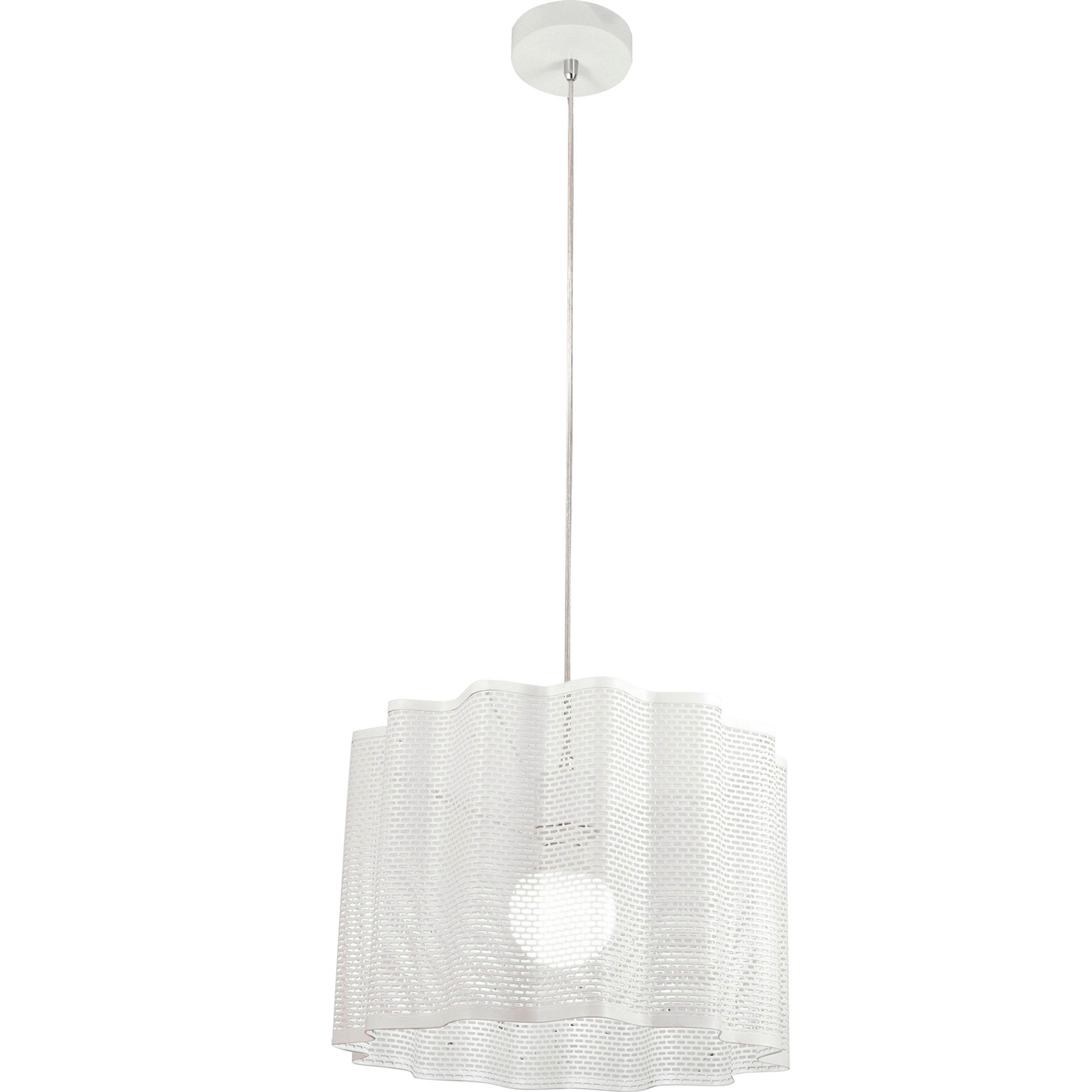 HÄNGELEUCHTE Glicine 40/200 cm   - Weiß, Basics, Metall (40/200cm) - Fabas Luce