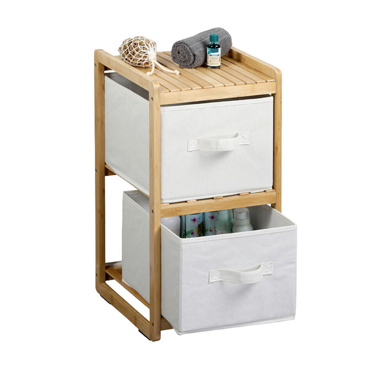 BADEZIMMERREGAL 29.5/57/33.5 cm  - Creme/Naturfarben, Basics, Naturmaterialien/Textil (29.5/57/33.5cm) - Kesper