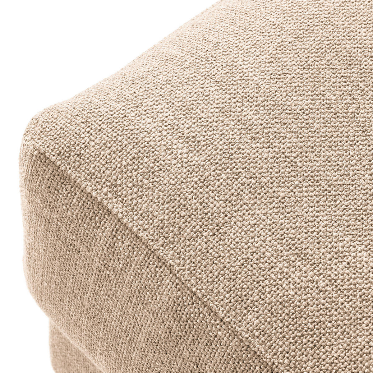 HOCKER in Textil Beige  - Beige/Schwarz, Design, Kunststoff/Textil (105/38/117cm) - home24