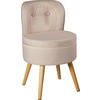 SESSEL Struktur, gesteppt Creme    - Creme/Naturfarben, Design, Holz/Textil (42/71/42cm) - Echtwerk