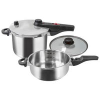 SCHNELLKOCHTOPFSET  KELOMAT ALFA  - KONVENTIONELL, Metall (46,50/28,50/32,50cm) - Kelomat