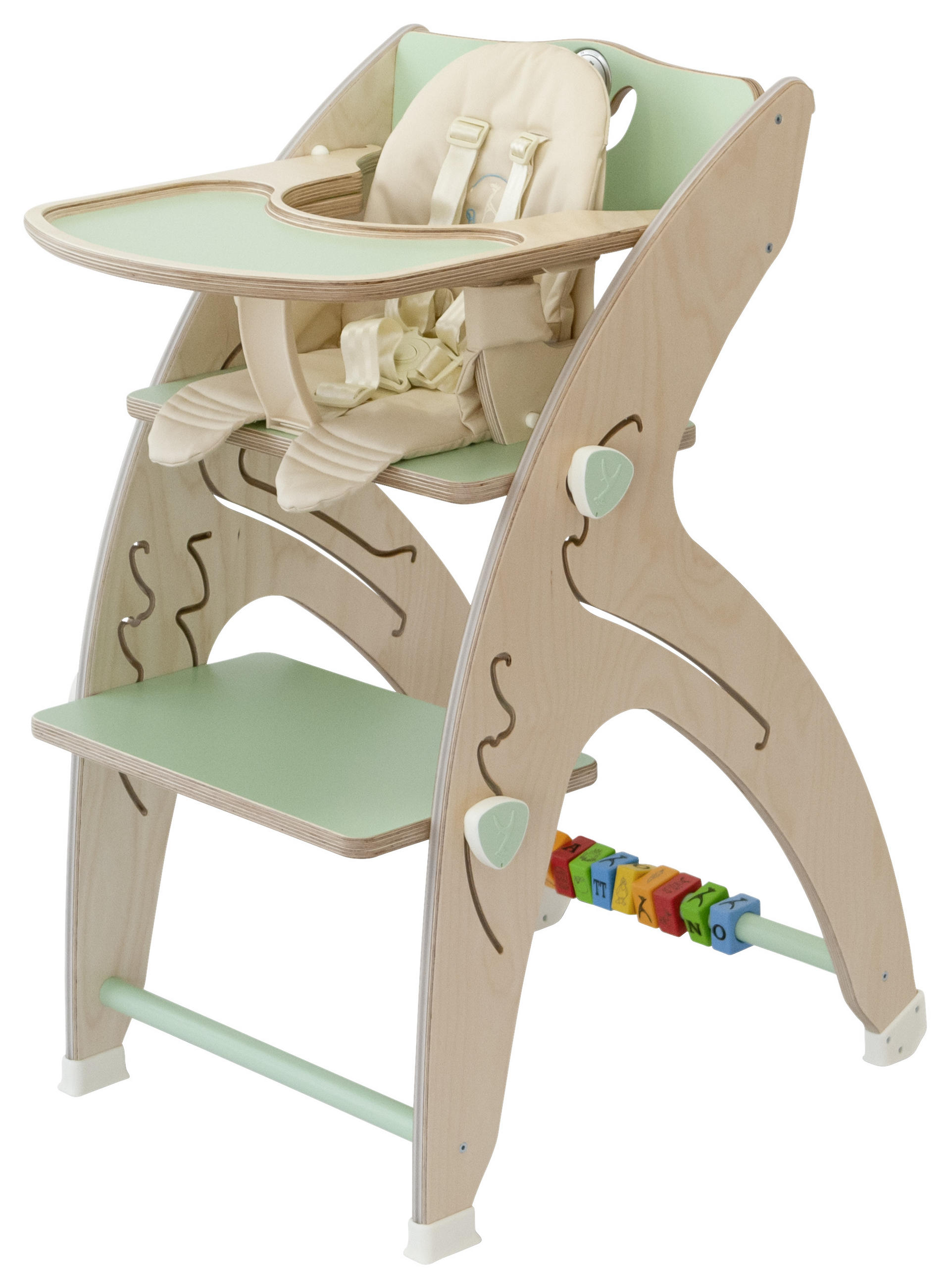 ESS- UND SPIELBRETT Quarttolino  - Naturfarben/Grün, Basics, Holz (43/0,18/40cm)