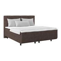 POLSTERBETT Bettkasten, Topper 160/200 cm  in Schlammfarben  - Schlammfarben/Schwarz, MODERN, Kunststoff/Textil (160/200cm) - MID.YOU