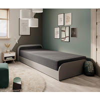 BETT 80/190 cm  in Grau   - Hellgrau/Schwarz, Modern, Holz/Kunststoff (80/190cm) - MID.YOU