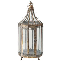 LATERNE - Goldfarben, Trend, Metall (33/31,5/76cm) - Ambia Home