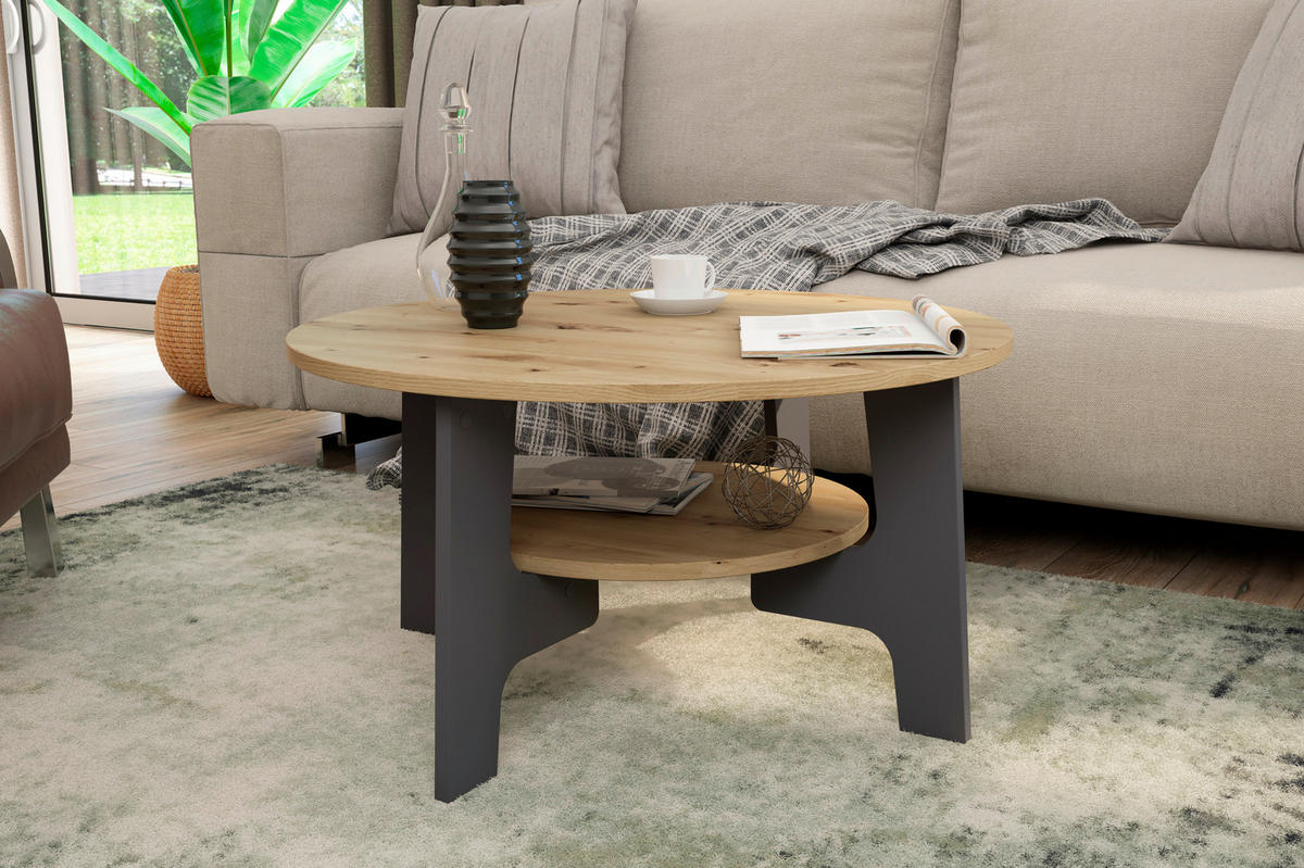 COUCHTISCH in Holzwerkstoff  - Anthrazit/Eiche Artisan, LIFESTYLE, Holzwerkstoff (80/42,5/80cm) - MID.YOU