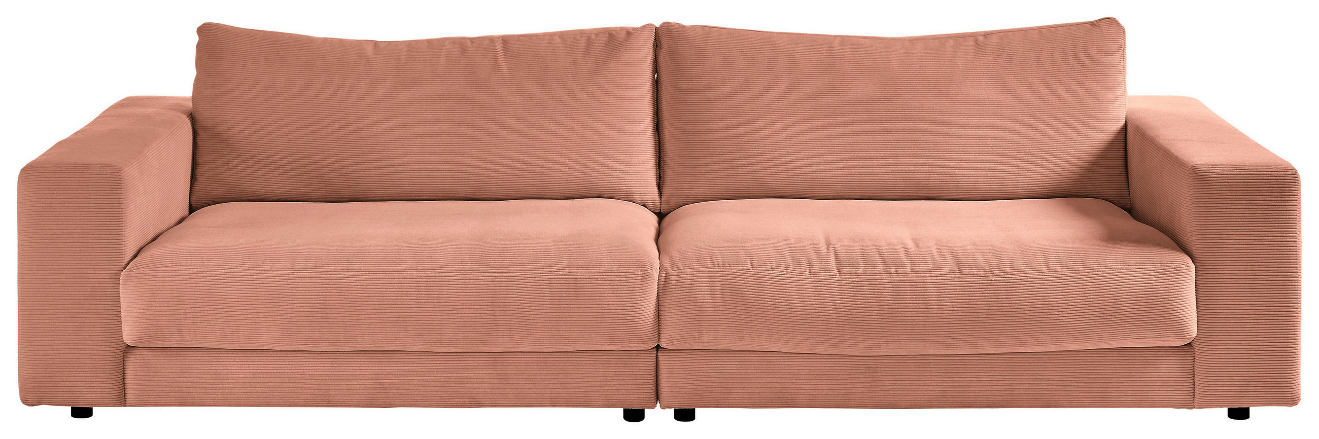 3-SITZER-SOFA in Cord Rostfarben  - Rostfarben/Schwarz, Design, Kunststoff/Textil (290/86/127cm) - Lomoco