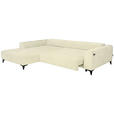 ECKSOFA  in Chenille Creme  222/279 cm  - Creme/Schwarz, KONVENTIONELL, Kunststoff/Textil (222/279cm) - Hom`in