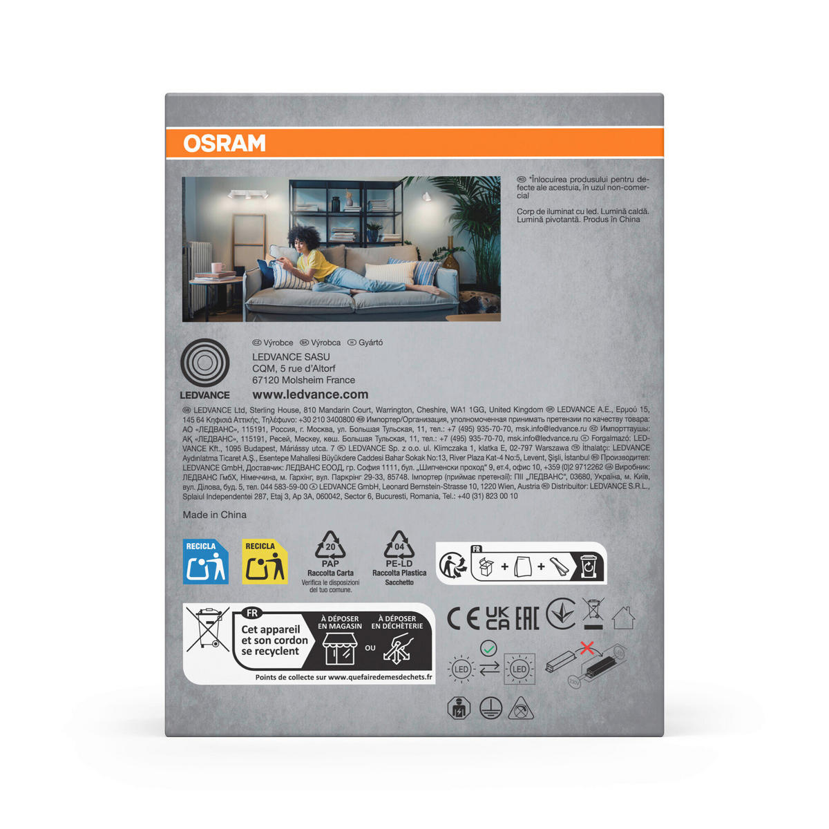 LED-STRAHLER 11/8/9,2 cm   - Weiß, Basics, Kunststoff/Metall (11/8/9,2cm) - Osram