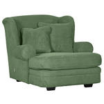 XXL-SESSEL - Beige/Dunkelbraun, Design, Holz/Textil (121/100/140cm) - Ambia Home