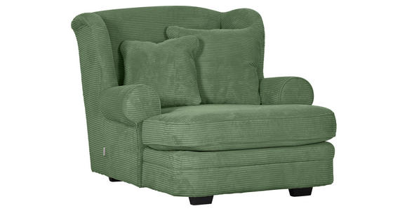 XXL-SESSEL - Beige/Dunkelbraun, Design, Holz/Textil (121/100/140cm) - Ambia Home