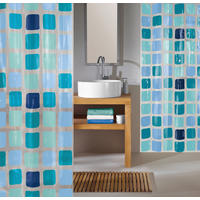 DUSCHVORHANG Sonny 180/200 cm  - Blau, Trend, Kunststoff (180/200cm) - Kleine Wolke