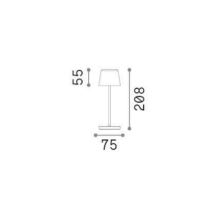 AUßENLEUCHTE 7,5/20,8 cm   - Schwarz, KONVENTIONELL, Metall (7,5/20,8cm) - Ideal Lux
