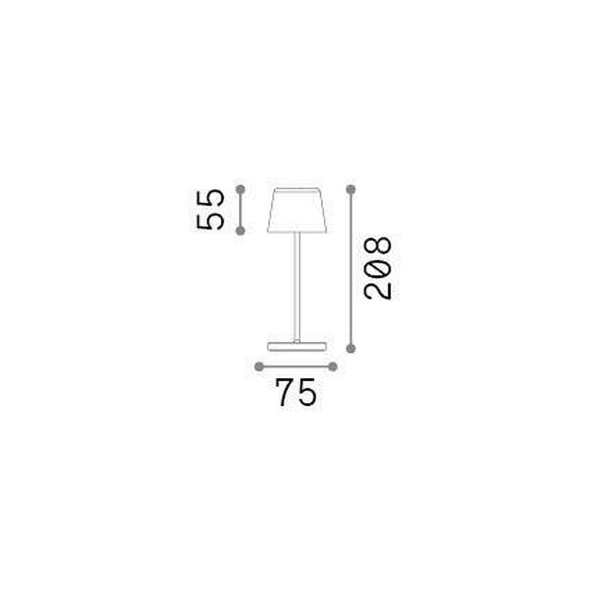 AUßENLEUCHTE 7,5/20,8 cm   - Weiß, KONVENTIONELL, Metall (7,5/20,8cm) - Ideal Lux