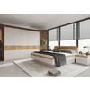 BETT 180/200 cm  in Eichefarben, Hellgrau   - Eichefarben/Hellgrau, Modern, Holz/Holzwerkstoff (180/200cm) - Xora