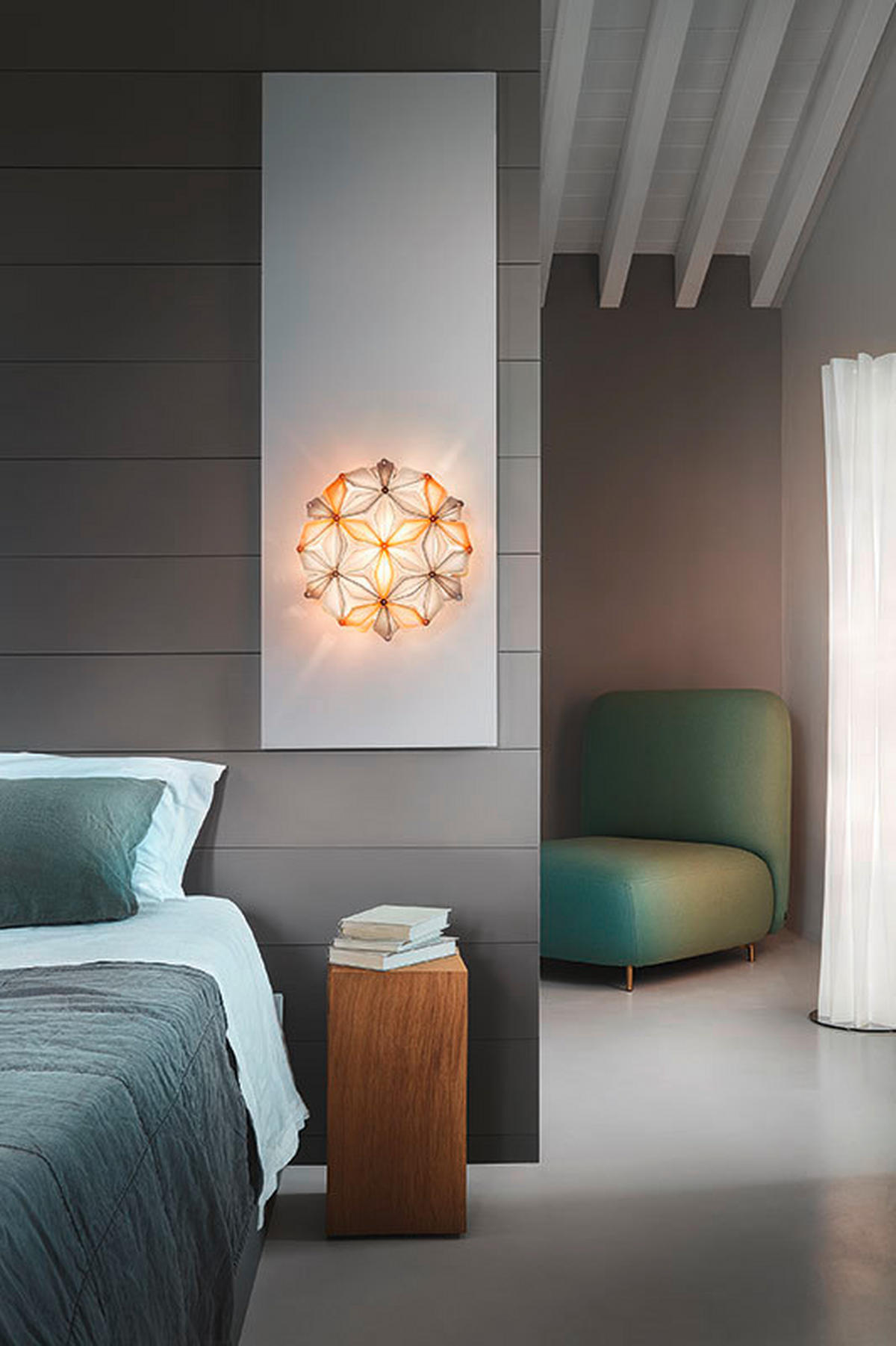 DECKENLEUCHTE La Vie 47/50/19 cm   - Transparent/Beige, Design, Kunststoff (47/50/19cm) - Slamp