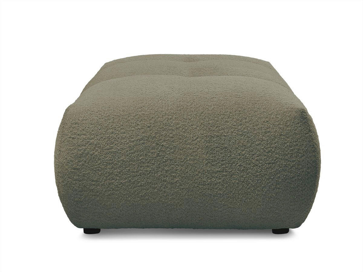 HOCKER FUJI  Bouclé Grün  - Schwarz/Grün, MODERN, Kunststoff/Textil (112/44/80cm)