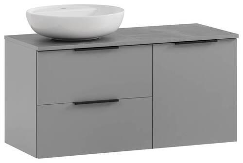 WASCHTISCHKOMBI 92,3 cm  - Platinfarben/Weiß Hochglanz, MODERN, Keramik/Holzwerkstoff (92,3cm) - MID.YOU