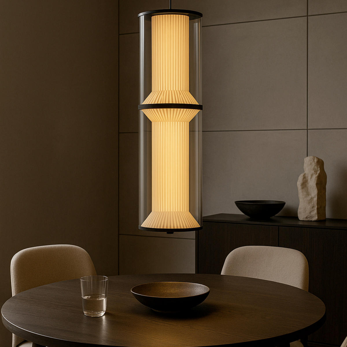 LED-PENDELLEUCHTE  - Schwarz, KONVENTIONELL, Metall (120/15/15cm)