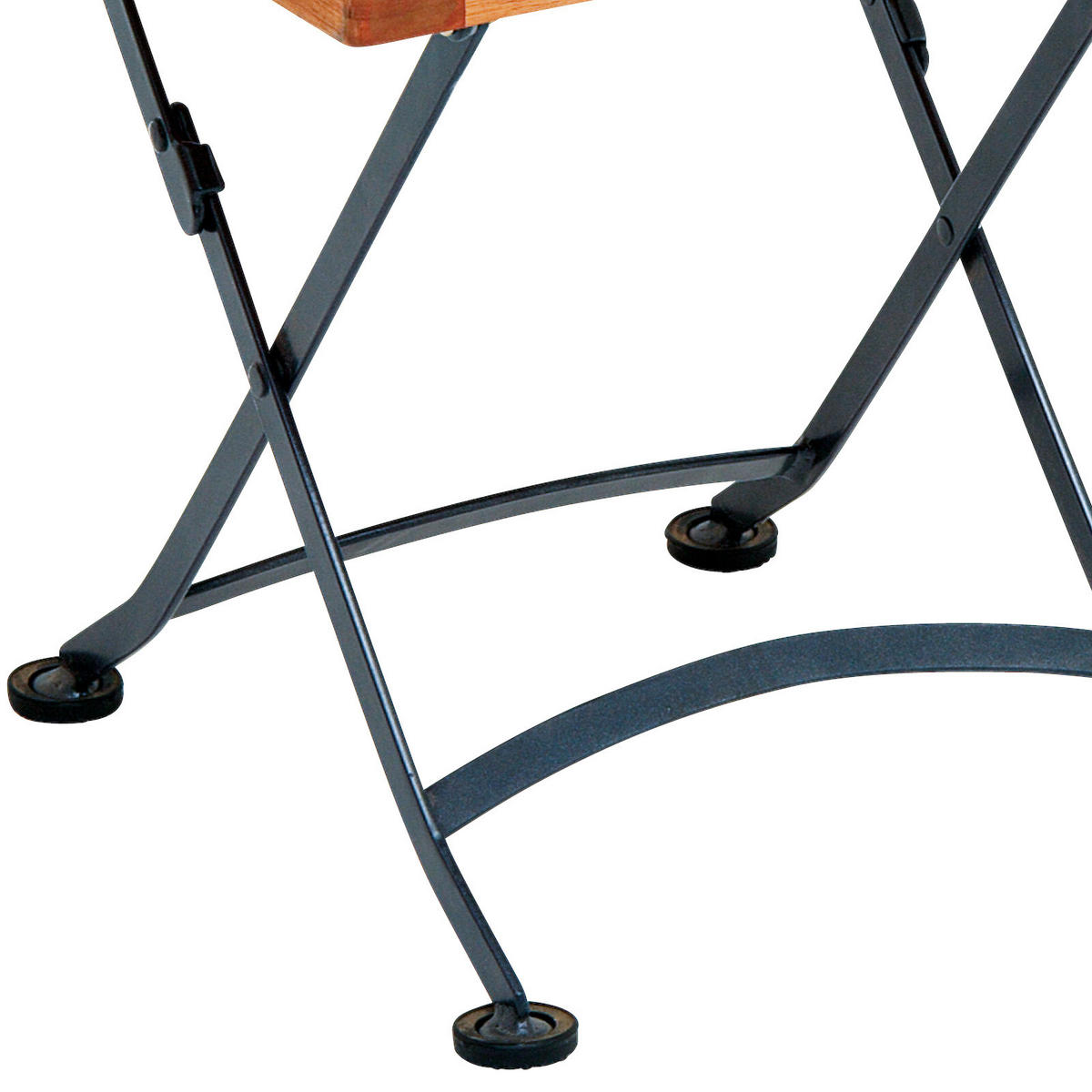 GARTENHOCKER  - Schwarz/Naturfarben, ROMANTIK / LANDHAUS, Holz/Metall (45/43,5/45cm) - Gardenson