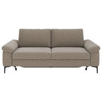 2,5-SITZER Flachgewebe Taupe  - Taupe/Schwarz, Design, Holzwerkstoff/Textil (204/89/97cm) - Pure Home Lifestyle