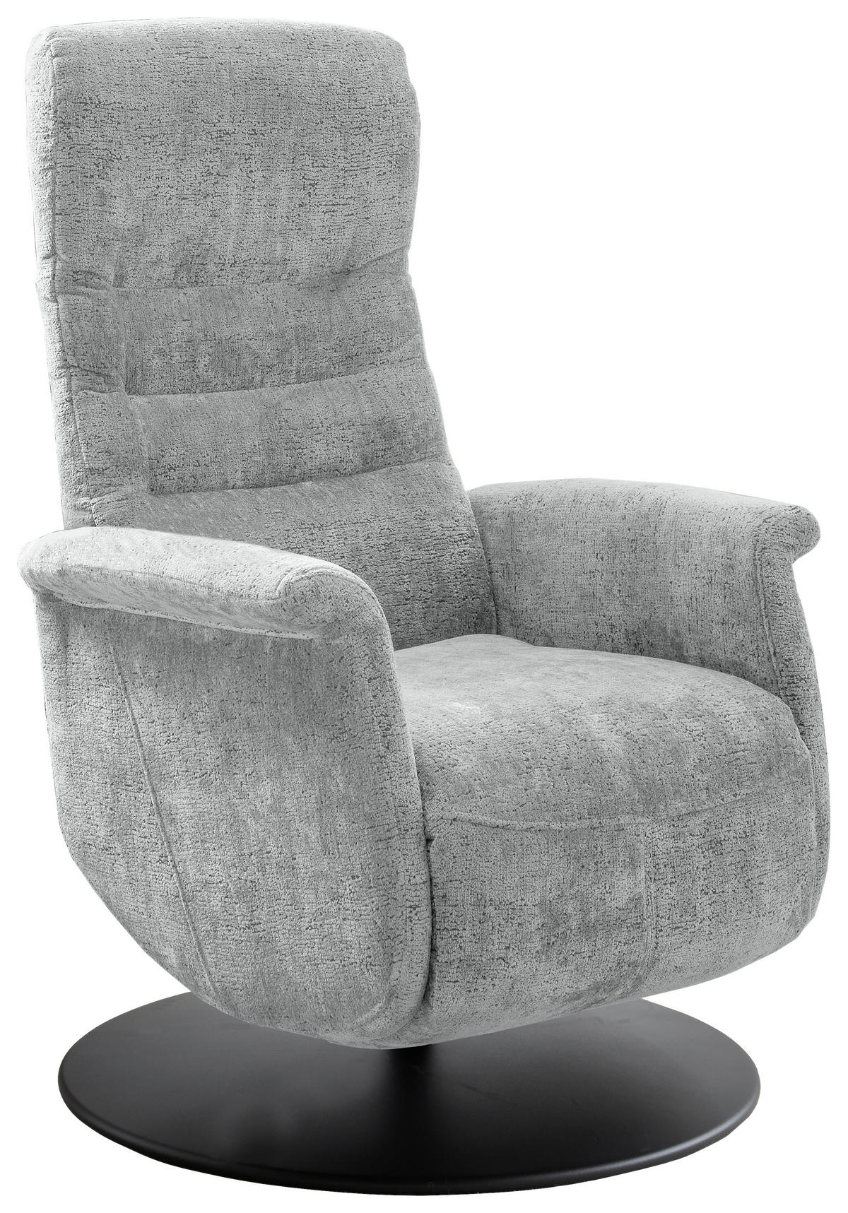 RELAXSESSEL LATINA Kopfteilverstellung, Fußteilverstellung, Rücken echt    - Schwarz/Hellblau, MODERN, Textil/Metall (72/118/85-165cm) - Livetastic
