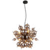 HÄNGELEUCHTE 55/120 cm   - Schwarz, Design, Glas/Metall (55/120cm) - Globo