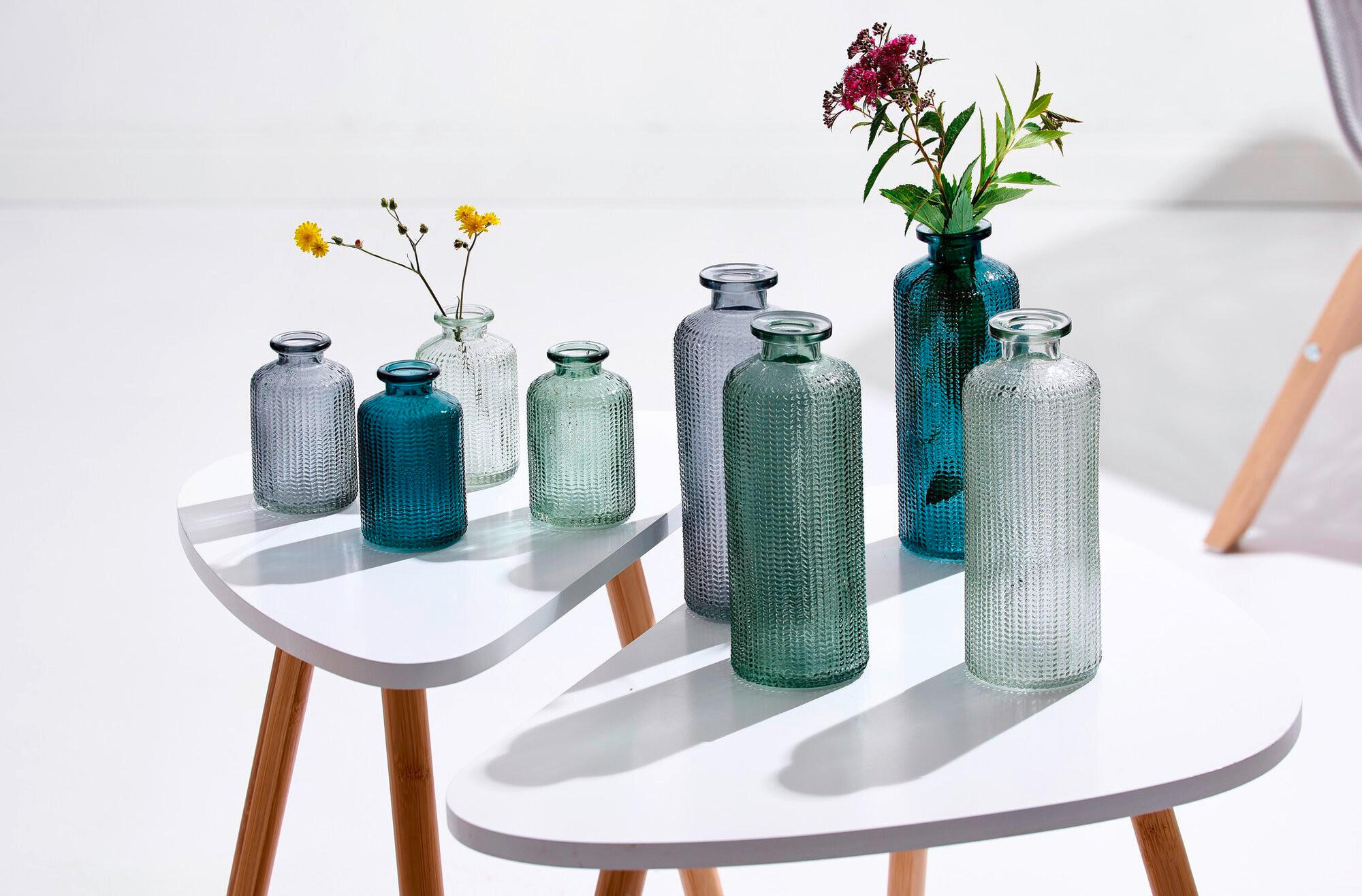 VASE Verona 10 cm  - Blau/Petrol, Trend, Glas (6/6/10cm) - Ritzenhoff Breker