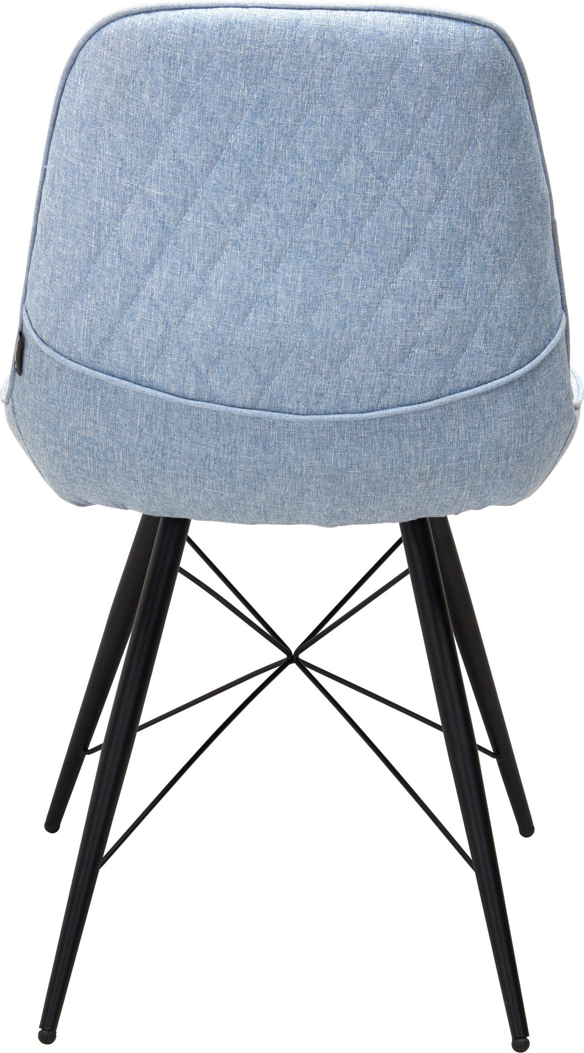 STOLICA  crna, svijetlo plava  metal, tekstil      - crna/svijetlo plava, Design, metal/tekstil (60/86/58cm) - Hom`in