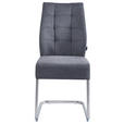 SCHWINGSTUHL  in Edelstahl Webstoff, Mikrofaser  - Edelstahlfarben/Grau, Design, Textil/Metall (44/97/60cm) - Carryhome