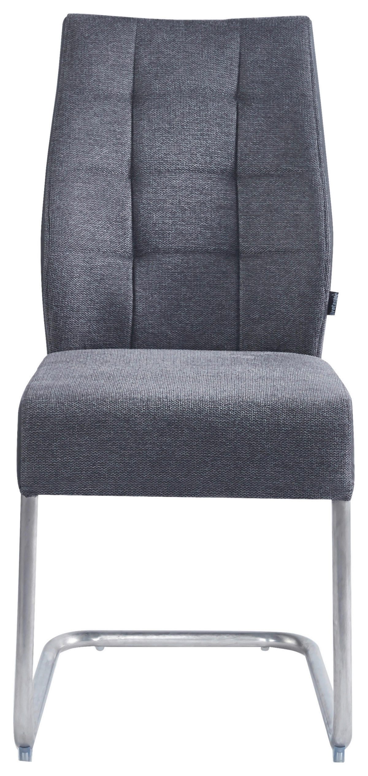 SCHWINGSTUHL  in Edelstahl Webstoff, Mikrofaser  - Edelstahlfarben/Grau, Design, Textil/Metall (44/97/60cm) - Carryhome